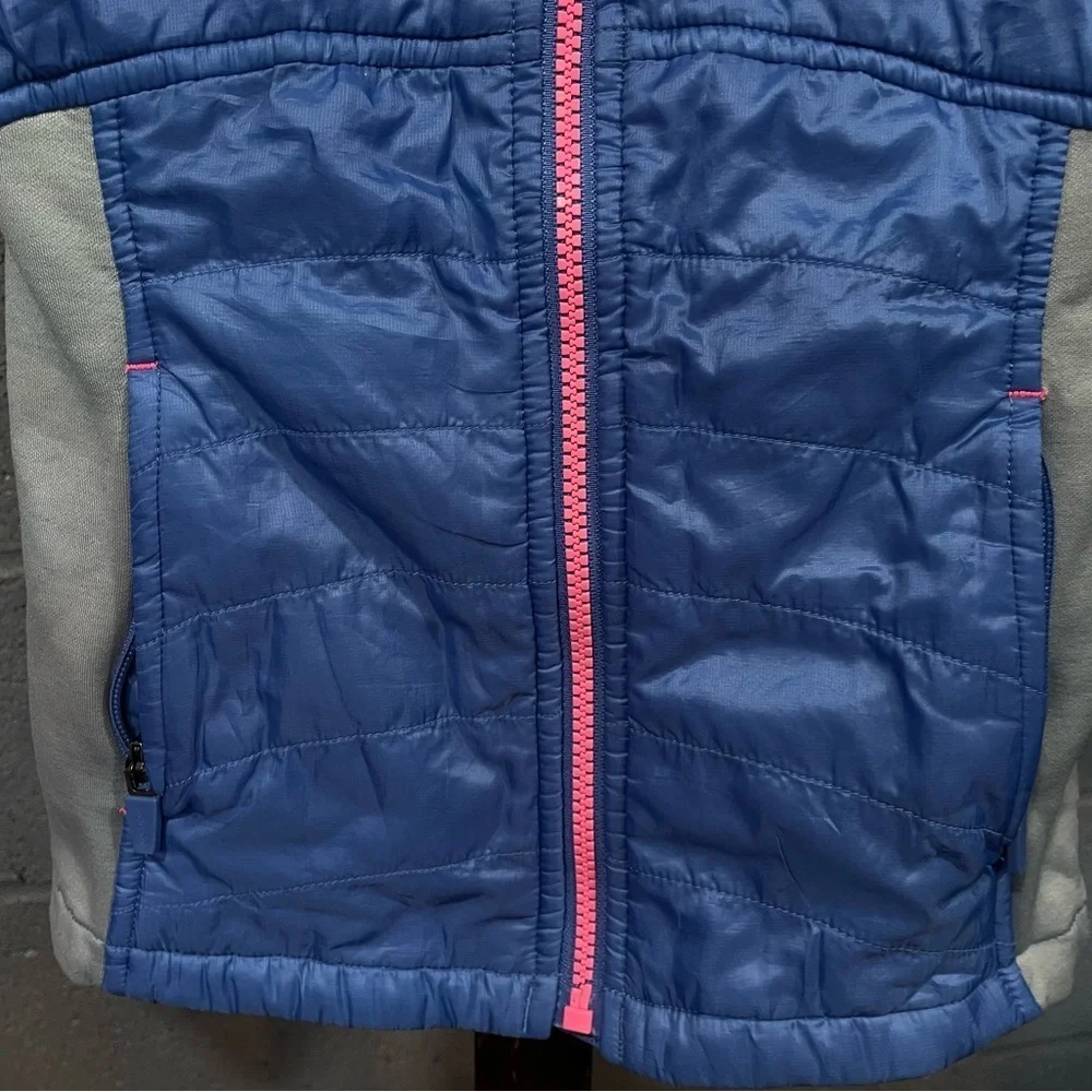 Lands' End Blue Jacket with Pink Trim